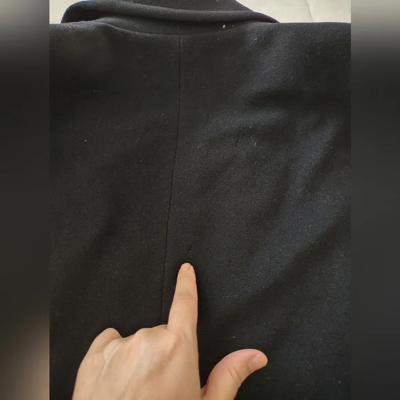 Kristen Blake Lambs Wool Cashmere Maxi Black Coat- Size 12 - Picture 11 of 11